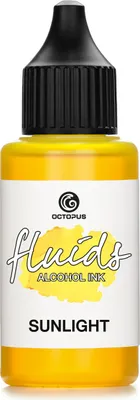 Immagine prodotto di Octopus Fluids Alcohol Ink SUNLIGHT, inchiostro alcolico per Fluid Art e resina, giallo