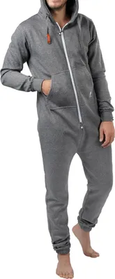 Produktbild von O'Poppy Jumpsuit Herren mit spitzer Kapuze dunkelgrau