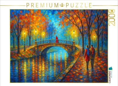 Produktbild von CALVENDO Puzzle Die Brücke im Park | 2000 Teile Lege-Größe 90x67cm Foto-Puzzle für glückliche Stunden