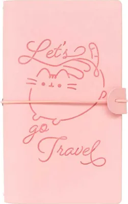 Zdjęcie produktu dla Pusheen - skórzany notatnik podróżny B6 (różowy)