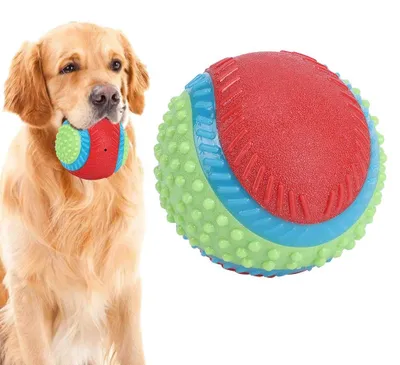 Hundespielzeugball, bissfest, Zahnreinigung, IQ-Training, 8 cm
