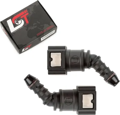 Produktbild von 2x Kraftstoffleitung Verbinder Schlauchkupplung Schnellverschluss 7,89 * 9mm 45°