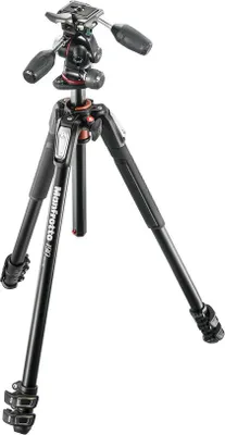 Produktbild von Manfrotto 190XPRO3 Stativ mit 3-Weg-Objektivkopf - 90 mm bis 1730 mm Höhe - 6 kg Belastbarkeit - Aluminium - Schwarz