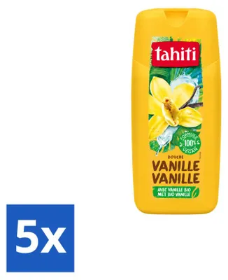 Image de 5 flacons de gel douche Tahiti Vanille - 300 ml - Pack avantage - 5 pièces