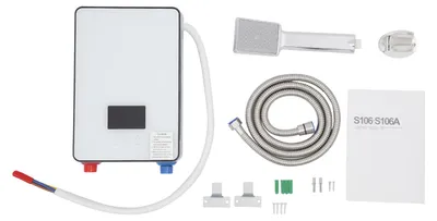 Obrázok produktu pre Elektrický prietokový ohrievač vody, dotykové ovládanie, energeticky účinný, BIELY