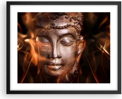 Produktbild von Gerahmtes Poster - Schwarzer Rahmen - Buddha Statue Geheimnis - 50x40 cm - Wand Bild - Wanddeko - Wandbilder - Wandposter - Bilderrahmen - Bilder - Kunstdruck - Wandbild - P2BAA50x40-2620