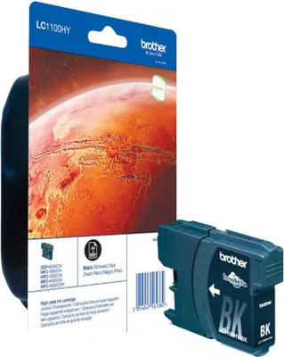 Produktbild von Brother LC1100HYBKBP2 - Mit hoher Kapazität - Schwarz - original - Blisterverpackung - Tintenpatrone - für Brother DCP-6690CW, MFC-5890CN, MFC-6490CW
