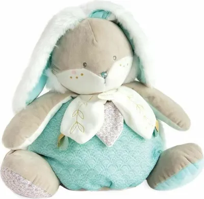 Image de Peluche Doudou et Compagnie Sugar rabbit bleu lapin 38 x 59 cm