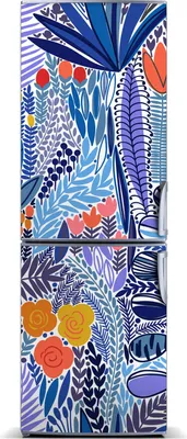 Produktbild von Tulup Kühlschrankdekoration - Magnetmatte - 60 cm x 180 cm - Magnet auf dem Kühlschrank - Tropische Blumen