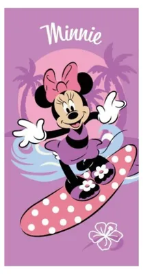 Produktbild von Disney Minnie Surf Badehandtuch, Strandtuch 70x140cm (Schnelltrocknend)