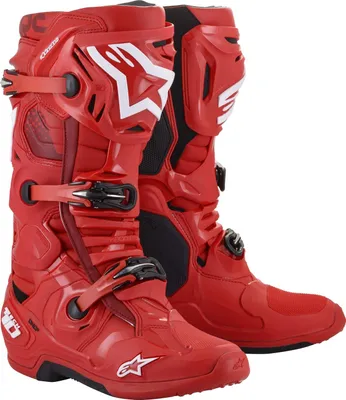 Image de bottes TECH 10, ALPINESTARS (rouge, taille 42)