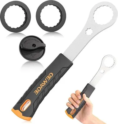 Productafbeelding van Centerlock gereedschap, fiets trapas gereedschap met 2 adapters en 1 crankafdekkingsgereedschap, trapassleutel