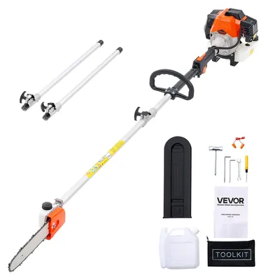 Produktbild von VEVOR Benzin-Hochentaster, 43ccm Hubraum 2-Takt Motorsäge, Teleskopsäge mit 2,08–3,58 m ausziehbarer Stange, 25,4 cm Schwert, 850 ml Kraftstofftank