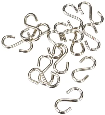 Image de Jeu de 100 crochets en forme de S, en acier galvanisé, diamètre 3 mm