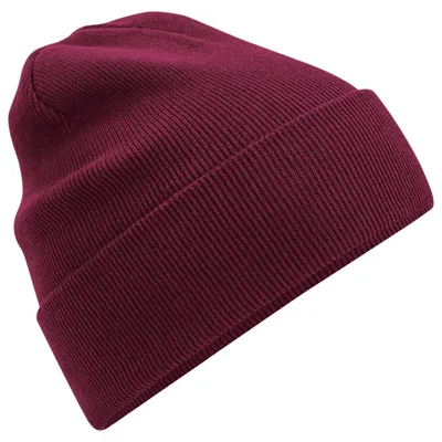 Image de Beechfield - Bonnet « Original » avec bord-côte FK1134 (taille unique) (bordeaux)