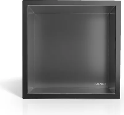 Produktbild von Balneo Wandnische WALL-BOX ONE Edelstahl Duschnische 30x30x7 cm Gun Metal Graphit