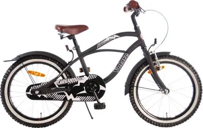 Produktbild von Volare Black Cruiser Kinderfahrrad - Jungen - 18 Zoll - Schwarz - 95 % zusammengebaut