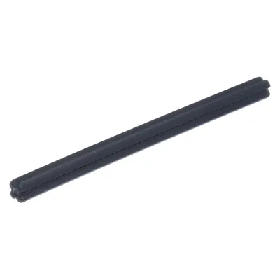 A single dark gray LEGO Technic axle is shown diagonally against a white background.