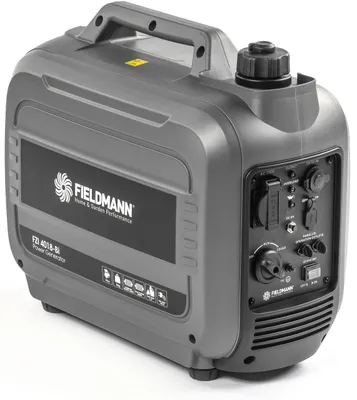 Obrázek produktu pro FIELDMANN FZI 4018-BI Generátor, invertorový motor 80 cm³ s výkonem 2000W (stálý výkon 1600W), nízká hlučnost, Výstupy 1× 230 V / 50 Hz, 1× =12 V, 1× USB