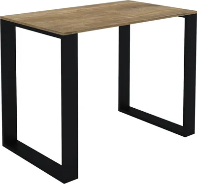 Image de AKKE Table LOFT rétro en bois avec pieds noirs LxlxH : 60x60x75 cm