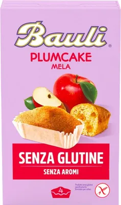 Zdjęcie produktu dla Bezglutenowe babeczki z jabłkami i śliwkami 132g - Bauli