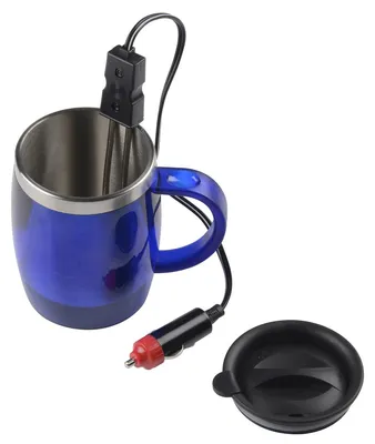 Produktbild von All Ride Thermobecher 24 V – Kaffeekanne mit Heizelement – Wasserkocher 350 ml – Blau