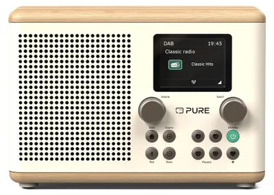 Produktbild von Classic H4 - Das charmante Digitalradio in Baumwoll-Weiss/Eiche