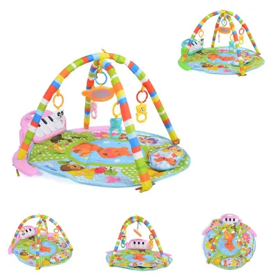 Immagine prodotto di Moni play arch piano 696-R, coperta per gattonare, tasti musicali, specchio, centro giochi rosa
