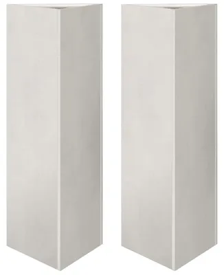 Produktbild von vidaXL Pflanzkübel 2 Stk. Dreieckig 30x26x75 cm Edelstahl