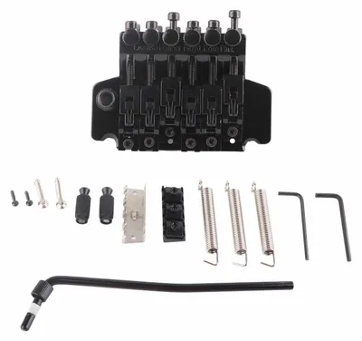 Produktbild von Tremolo-Brückensystem mit doppelter Kippfederstabilisierung für E-Gitarre, Schwarz