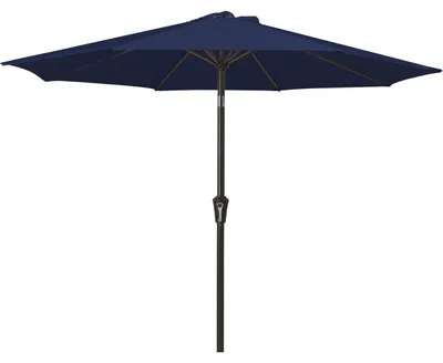 Zdjęcie produktu dla Parasol o średnicy 2,7 m, z ochroną UV (UPF 50+), z mechanizmem otwierania i zamykania za pomocą korby, kolor: granatowy