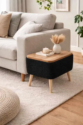 Produktbild von Skye Decor, Hochwertiger Beistelltisch (3 Teile) Sapphire Eiche, Schwarz, 100% Melamin