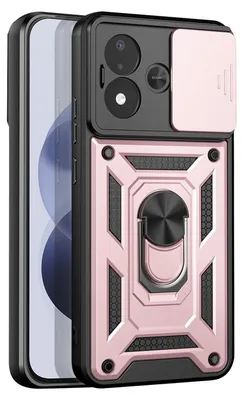 Obrázek produktu pro Pouzdro Avizar pro telefon Redmi Note 17 s držákem a ochranou fotoaparátu, barva růžové zlato