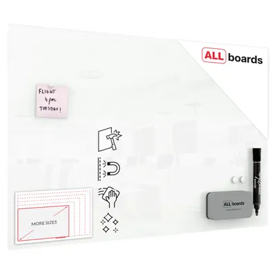 Produktbild von Glasboard - Weiß CLASSIC WHITE 90x60cm