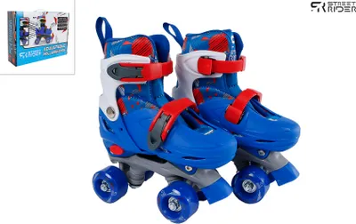 Obrázok produktu pre Kids Globe Rollschuhe blau/rot Größe 31-34 verstellbar, mit zwei Schnallen