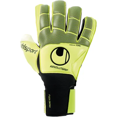 Produktbild von Uhlsport Absolutgrip Flex Frame Carbon Torwarthandschuhe Herren fluo gelb schwarz Gr 10,5