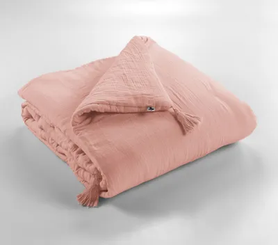 Produktbild von Steppdecke 150 x 150 cm GAÏA Pfirsichrosa