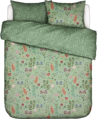 Produktbild von Essenza Bettwäsche-Garnitur Satin Marigold Farbe Quiet green Größe 135x200+80x80