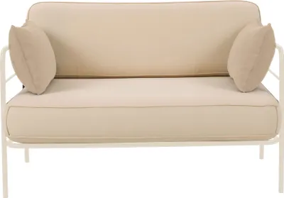 Produktbild von Selsey Preggel - Garten-Sofa, 116 cm, wasserabweisend, beige/cremefarbenes Gestell