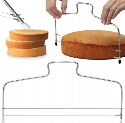 Produktbild von Nóż Strunowy Do Cięcia Krojenia Biszkoptu Ciasta Tortu 33Cm 2 Struny Tort