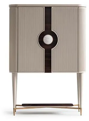 Produktbild von Barschrank Schrank Holzschrank Holz Bar Beige Getränke Design Flaschen