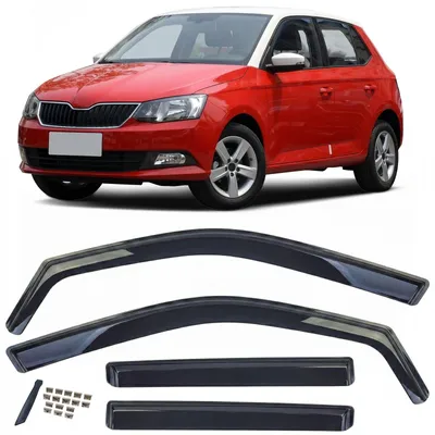 Obrázok produktu pre Deflektor vetra a dažďa, čierny, pre Škoda Fabia III, modelový rok 2014-2021