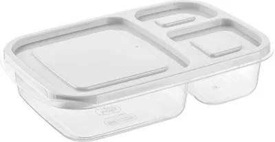 Produktbild von ORION Lebensmittelbehälter Lunchbox Brotdose mit 3 Fächern 1,15l