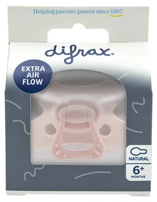Productafbeelding van Difrax Fopspeen Natural 6 maand Siliconen Pink (1 stuk)