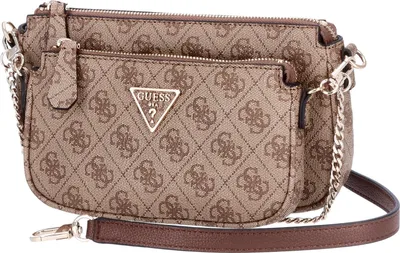 Obrázek produktu pro Dámská kabelka přes rameno GUESS Noelle Latte Logo-Brown