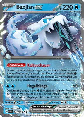 Produktbild von Baojian ex Doppelstern Karmesin & Purpur Entwicklungen in Paldea 061/193 Sammelkarten Pokemon Einzelkarten