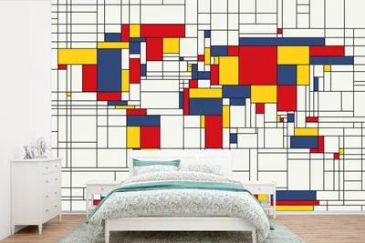 Produktbild von Kinderzimmer-Weltkarten-Fotobehang - Dekorations-Behang - Farben - Kleine Kinder - Jungen und Mädchen - Breite 525 cm x Höhe 350 cm - Dekorative Wandbeklebung