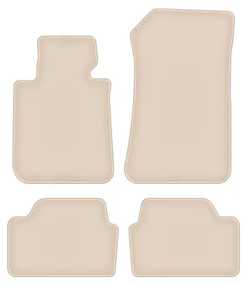Image de Tapis de sol en moquette pour BMW 1 E87 2004-2011 (à hayon) – jeu 4 pièces, beiges, sur mesure – Wielganizator FORTUNA