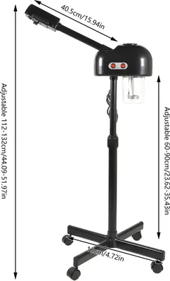 Produktbild von Gesichtsbedampfer - Professionelle Gesichtssauna - 42°C Dampf - 750 ml Tank - Höhenverstellbar - 360° drehbare Düse - Schwarz
