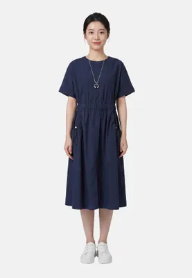 Produktbild von Chiara Ferretti Kleid Dunkelblau 100% Baumwolle Dark Blue UNICA lu Scuro